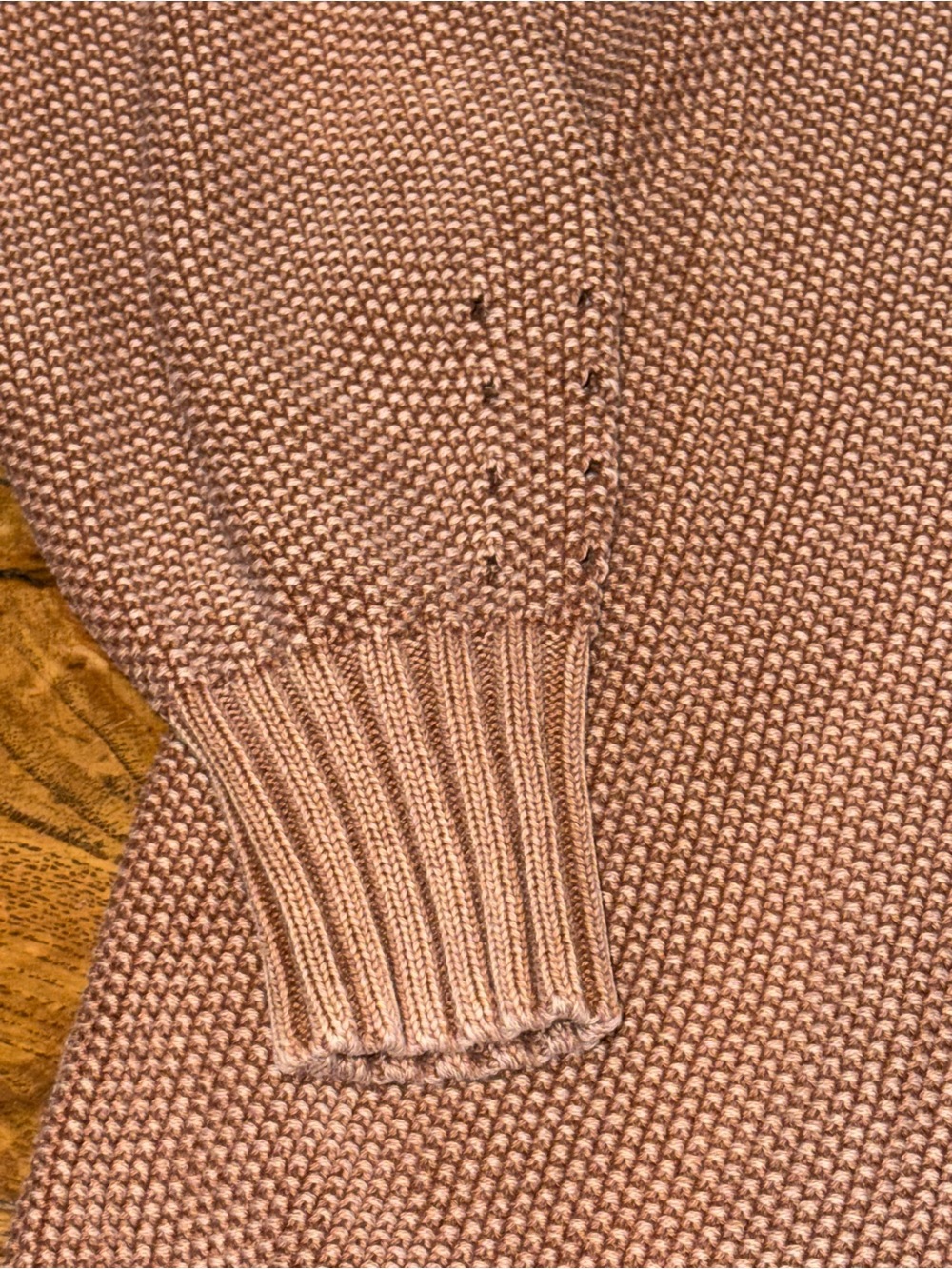 Aerie. Vintage Cotton V Neck Sweater. Horizon Brown. Size XS. - Picture 8 of 12